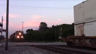 BNSF 8012 Chases BNSF 7896 in Mazon, IL 7/24/20