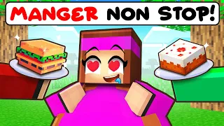 Anna n'arrête pas de MANGER sur Minecraft !