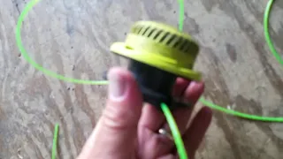 Ryobi 40v string trimmer, Restringing.