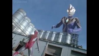 Ultraman Agul defeats Ultraman Gaia