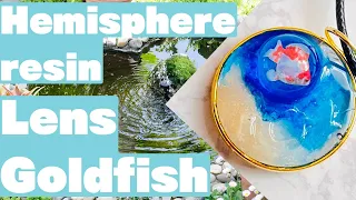 How to make a simple resin necklace for beginners: Goldfish encapsulation [UV resin]