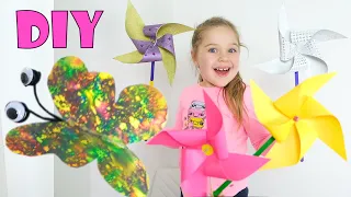 Arija pravi leptira, vetrenjaču i sadi cveće! DIY video!