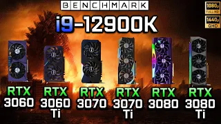 RTX 3060 vs RTX 3060 Ti vs RTX 3070 vs RTX 3070 Ti vs RTX 3080 vs RTX 3080 Ti  + i9 12900k / Test