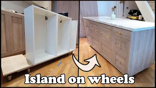 How to make an island on wheels using Ikea cabinets