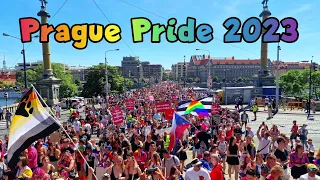 Prague Pride 2023 🏳️‍🌈 The Rainbow parade  through Prague  Wenceslas Square - Letná. LP on Pride.