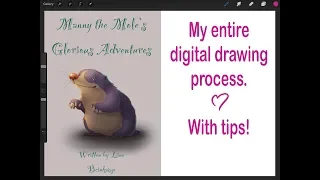 PROCREATE TIPS - My entire digital drawing process with tips along the way :D