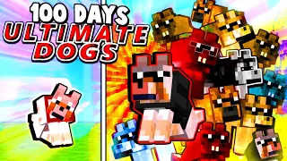 We Spent 100 Days Training A Dog Army In Minecraft