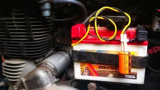 bike battery weak problem solved by using a capacitor