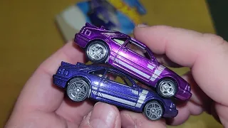 2022 Hot Wheels Super Treasure Hunt '84 Mustang SVO vs mainline bonus gold batmobile m case review