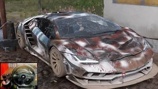 Rebuilding Lamborghini Centenario (1500HP) - Forza Horizon 5 (Steering Wheel + Shifter) Gameplay