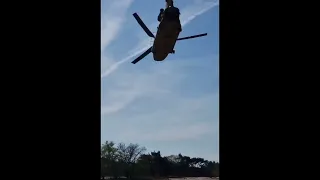 CH-47 Chinook Take off And fly Over#shorts