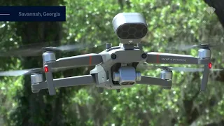 Talking drones enforce social distancing