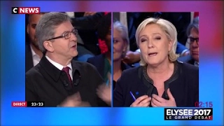 Clash entre Jean-Luc Melenchon et Marine Le Pen au sujet des crèches