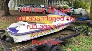 Saving an abandoned Jetski from certain death. Will it run again. 1996 Wetjet Duo