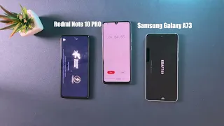 Galaxy A73 vs Redmi Note 10 PRO Speed Test