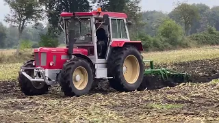 Deutz 13006 und Schlüter 1250 bei Grubbern