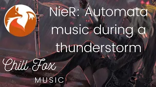 🦊🎵 NieR: Automata music during a thunderstorm [Music to chill, game, study]