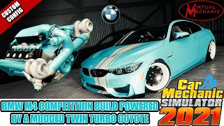 BMW M4 twin turbo coyote ready for any road trip - Car Mechanic Simulator 2021 (Custom Build)