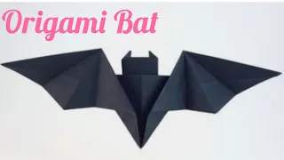 ORIGAMI BAT | PAPER BAT | ORIGAMI FLYING BAT FROM PAPER | ORIGAMI PAPER ANIMALS | HALLOWEEN BAT