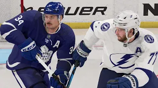 Toronto Maple Leafs vs Tampa Bay Lightning - NHL Playoffs 5/2/22 Full Game 1 Highlights - NHL 22 Sim