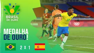 BRASIL 2 X 1 ESPANHA MELHORES MOMENTOS - OLIMPÍADAS - FINAL - 07_08_2021