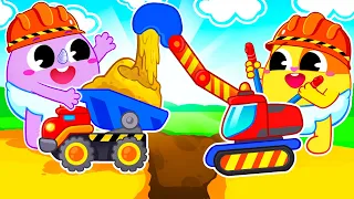 🚧Little Construction Trucks for Kids | Funny Songs For Baby & Nursery Rhymes by Toddler Zoo