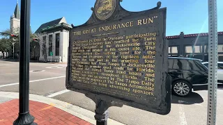 The Great Endurance Run Jacksonville Florida Historical Marker