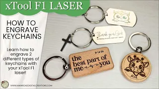 How to Engrave Wood & Stainless Steel Keychains with xTool F1 Laser!
