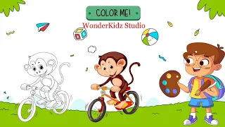 Colour me |  Learn #colours  for kids - #colors #coluring me monkey WonderKidz Studio
