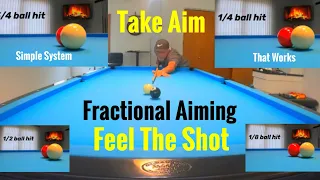 How to aim a billiard shot/fractional aiming