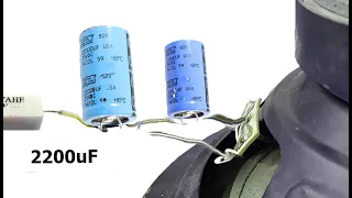 How to increase BASS use Capacitor 2200uf safety! add resistor