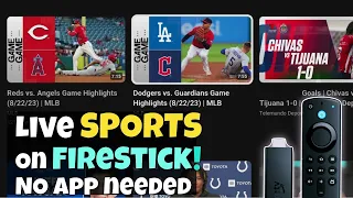 Unlock LIVE Sports on Your Firestick without Installing any Apps!