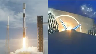 SpaceX Starlink 158 launch and Falcon 9 first stage landing, 23 April 2024