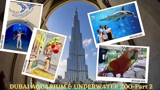 Dubai Aquarium & Underwater Zoo 😍🐠🌊|| Part -2|| Glass bottom boat ride ||The Dubai mall