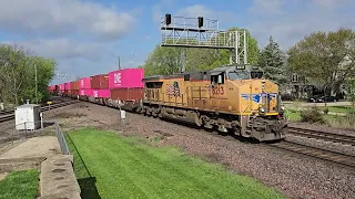 A Busy Day at the Rochelle Railroad Park 04/27/24 Part 1: CN SD75I led vehicle train and more!!