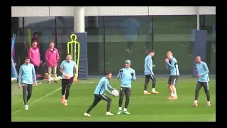 City train ahead of crucial second leg against Liverpool