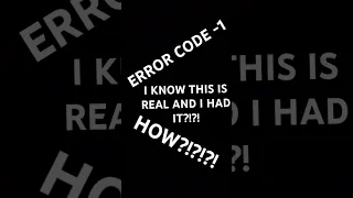 Do you know what error code -1 means?#errorcode #roblox #errorcode-1