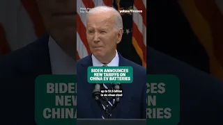 President #biden announces new tariffs on China EV batteries 🔋 #shorts