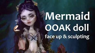 Mermaid. Sculpting mods & face up | Crane's Creatures OOAK Monster High Doll Repaint