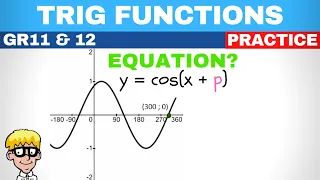 Trig functions grade 11 and 12: Determine Equation