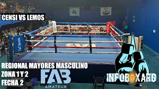 SANDRO CENSI VS MARCOS LEMOS, CATEGORIA 69KG, REGIONAL MAYORES MASCULINO FAB, FECHA 2.