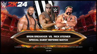 WWE2K24 | Dream Match #18 | Bron Breakker (Son) VS Rick Steiner (Father) | Full Fight Gameplay. #wwe