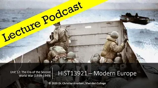 Unit 12: The Era of the Second World War 1939 1949