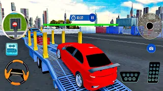 City Driving: US Police Multi Level Car Transporter Truck 2020 -  Android gameplay