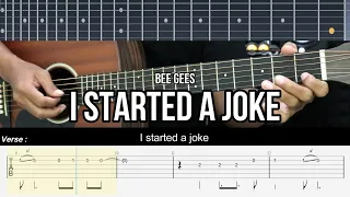 I Started a Joke - Bee Gees | EASY Guitar Lessons TAB - Guitar Tutorial