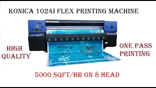 Konica 1024i High Speed Solvent Printer | 5000 SQFT/Hr Printing Speed on 8 Heads One Pass |