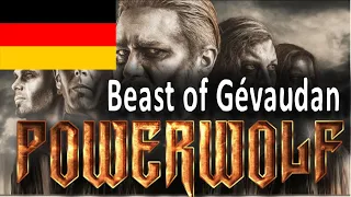 POWERWOLF - Beast Of Gévaudan ( Lyrics & Music video) | Powerful Melodic Metal#2 song  German band
