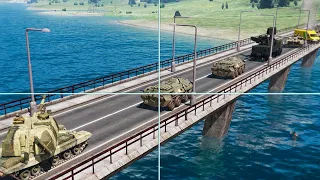 ❗ New Ukrainian Anti-Tank Missile Javelin Destroy One More Bridge with Russian Armored Convoy Arma 3