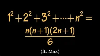 Find the sum of first n squares, difference equation approach, (ft. Max!)