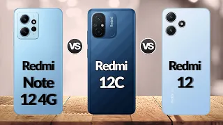 Redmi 12 Vs Redmi Note 12 4G Vs Redmi 12C | Redmi 12 Series | #eficientechs 👈👀